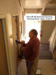 Ed painting Assembly Bldg.