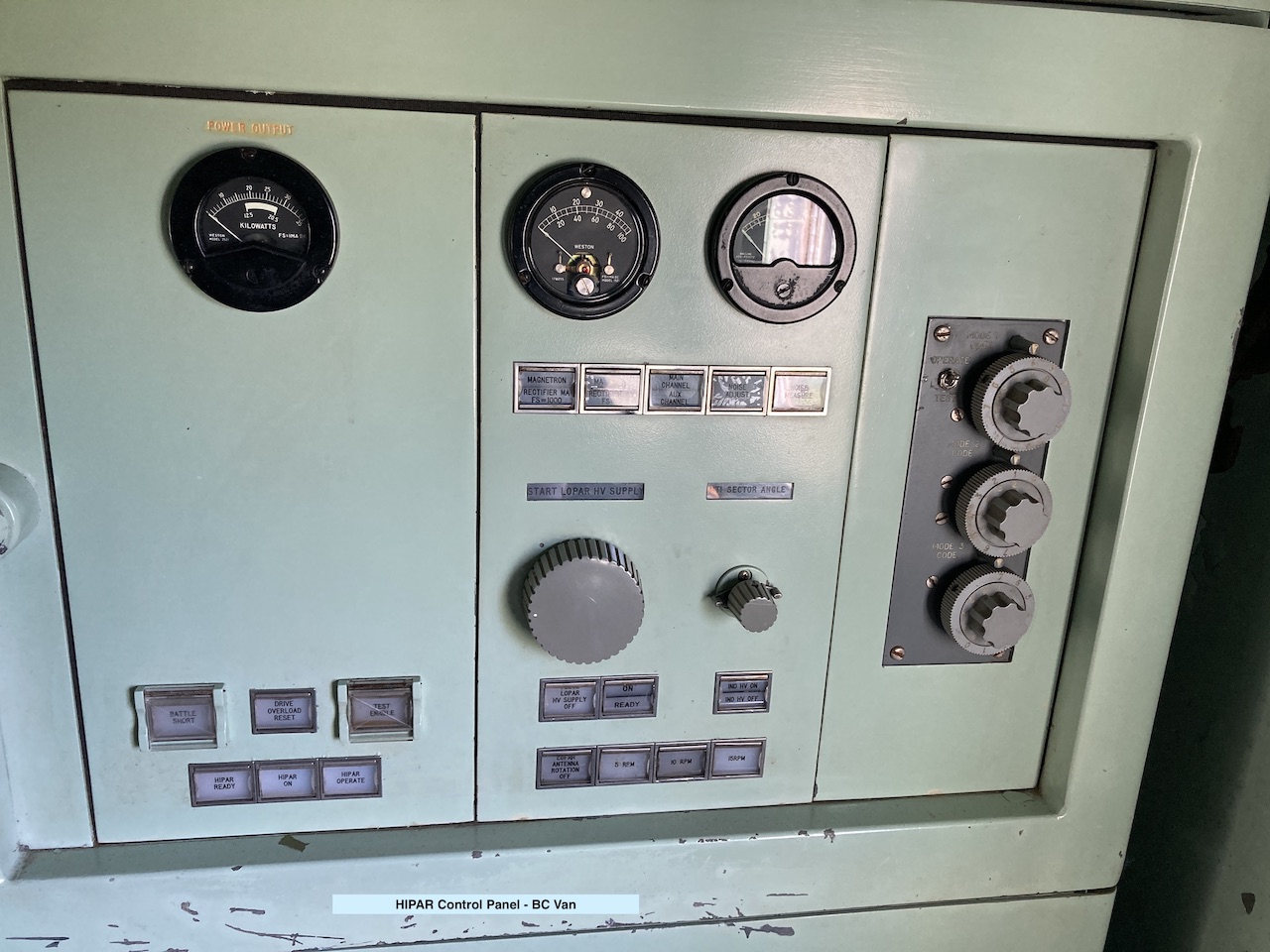 HIPAR Radar Control Panel BC Van